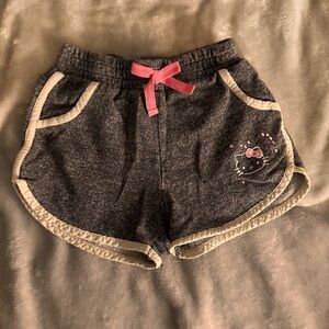 Hello Kitty Gray Kids Shorts with Pink Bow
